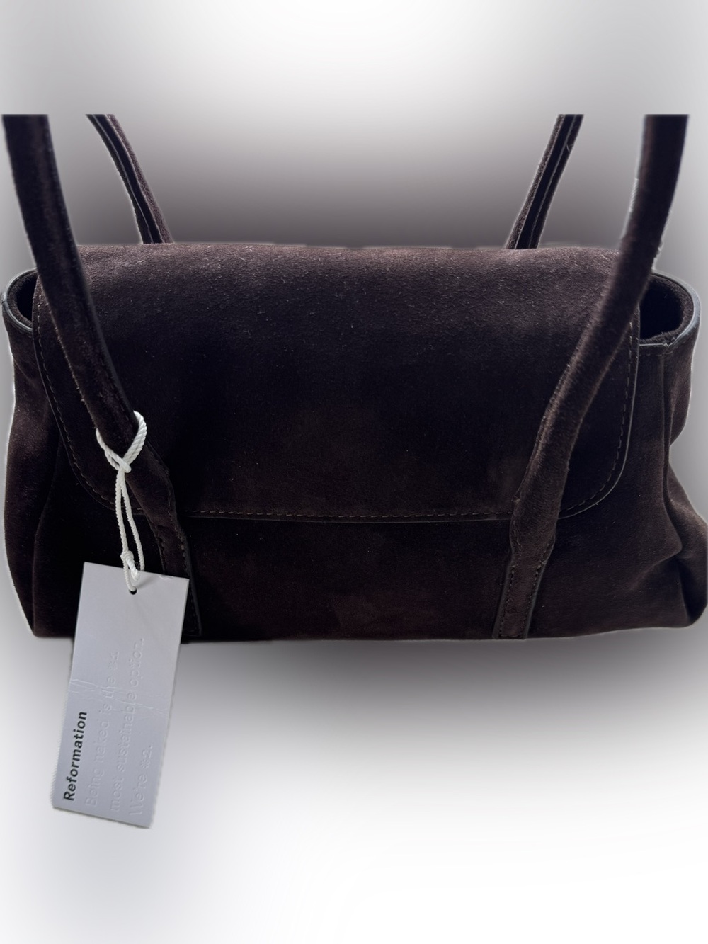 Reformation Catarina (small) Brown Suede Handbag